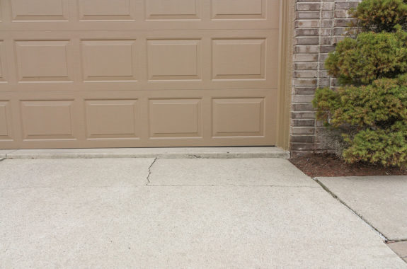 Concrete Leveling PolyLEVEL Garage 02 Before